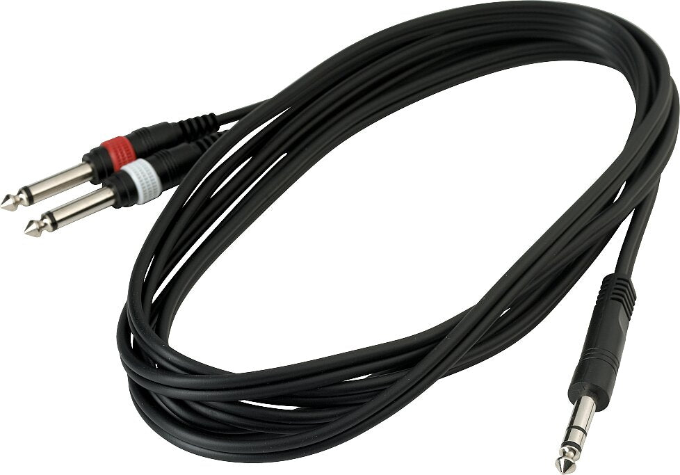 Cable patch Rockbag RCL20924D4 3m jack str - 2 jack mono 1/4