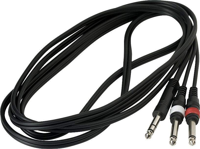 Cable patch Rockbag RCL20924D4 3m jack str - 2 jack mono 1/4