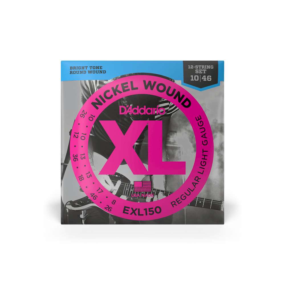 Set de guitarra eléctrica 12 cuerdas Daddario 10-46 EXL150