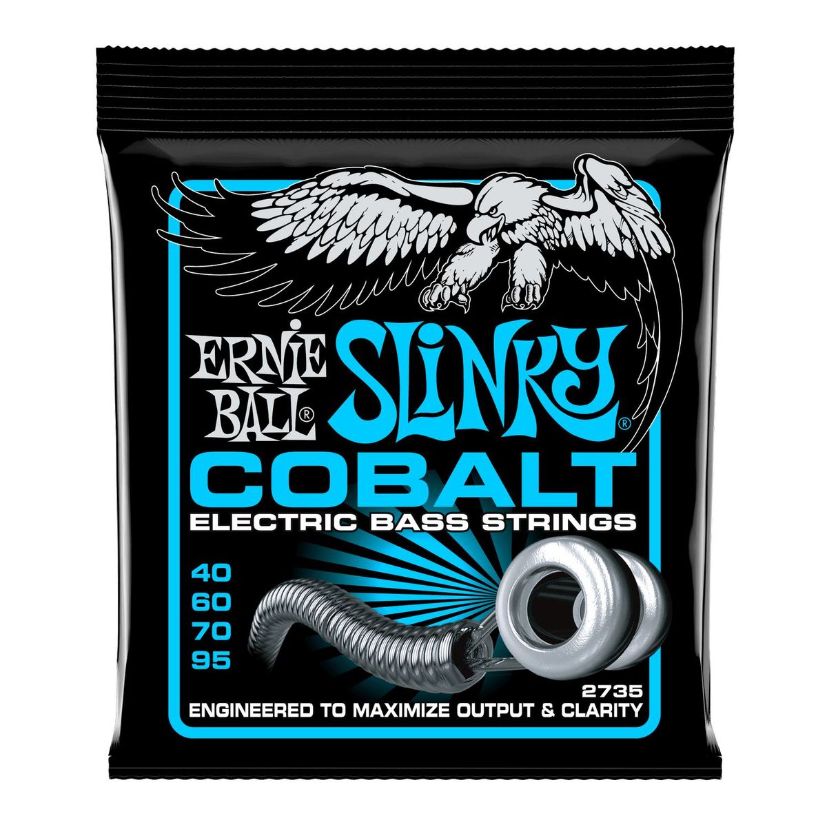 Cuerdas bajo eléctrico Ernie Ball 40-95 Extra Slinky Cobalt