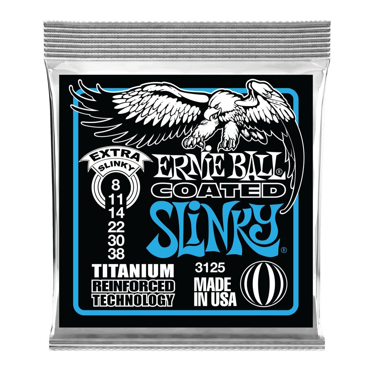 Cuerdas guitarra eléctrica Ernie Ball 8-38 Coated Titan 3125