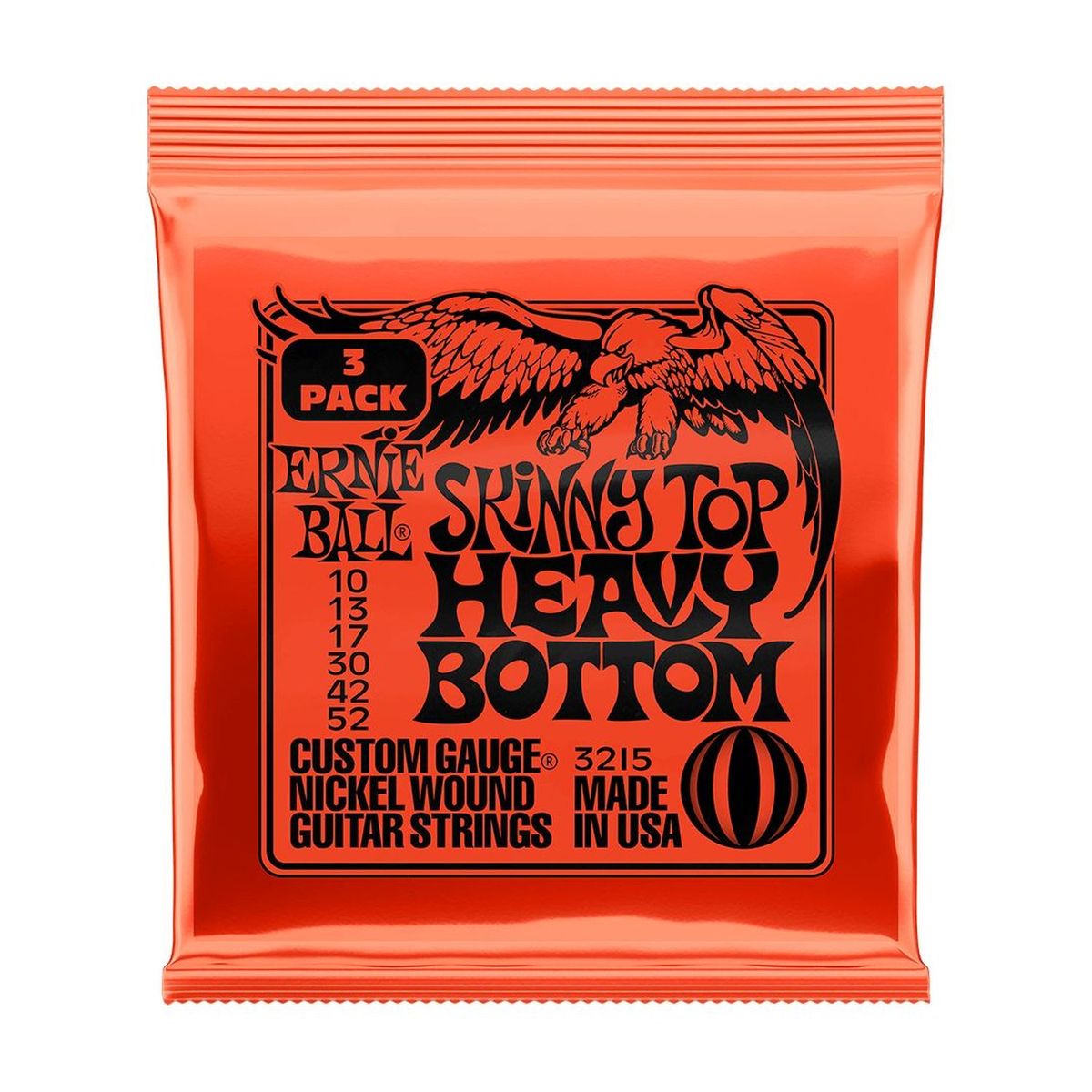 Pack 3 sets cuerdas guitarra eléctrica Ernie Ball10-52 3215