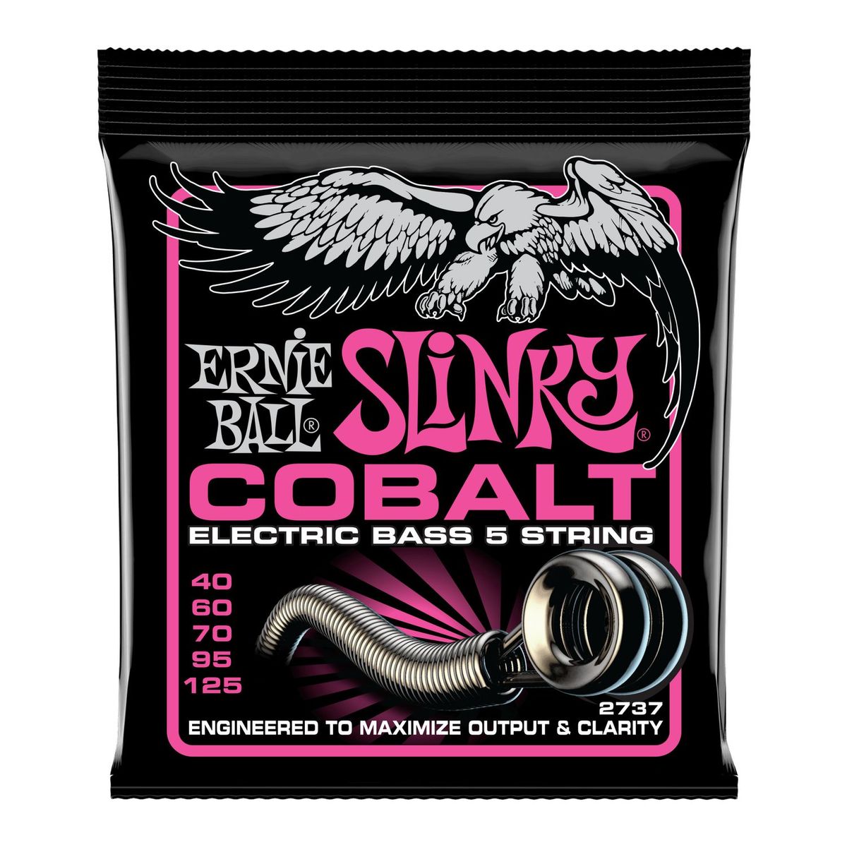Set bajo de 5 cuerdas Ernie Ball 40-125 Super Slinky Cobalt