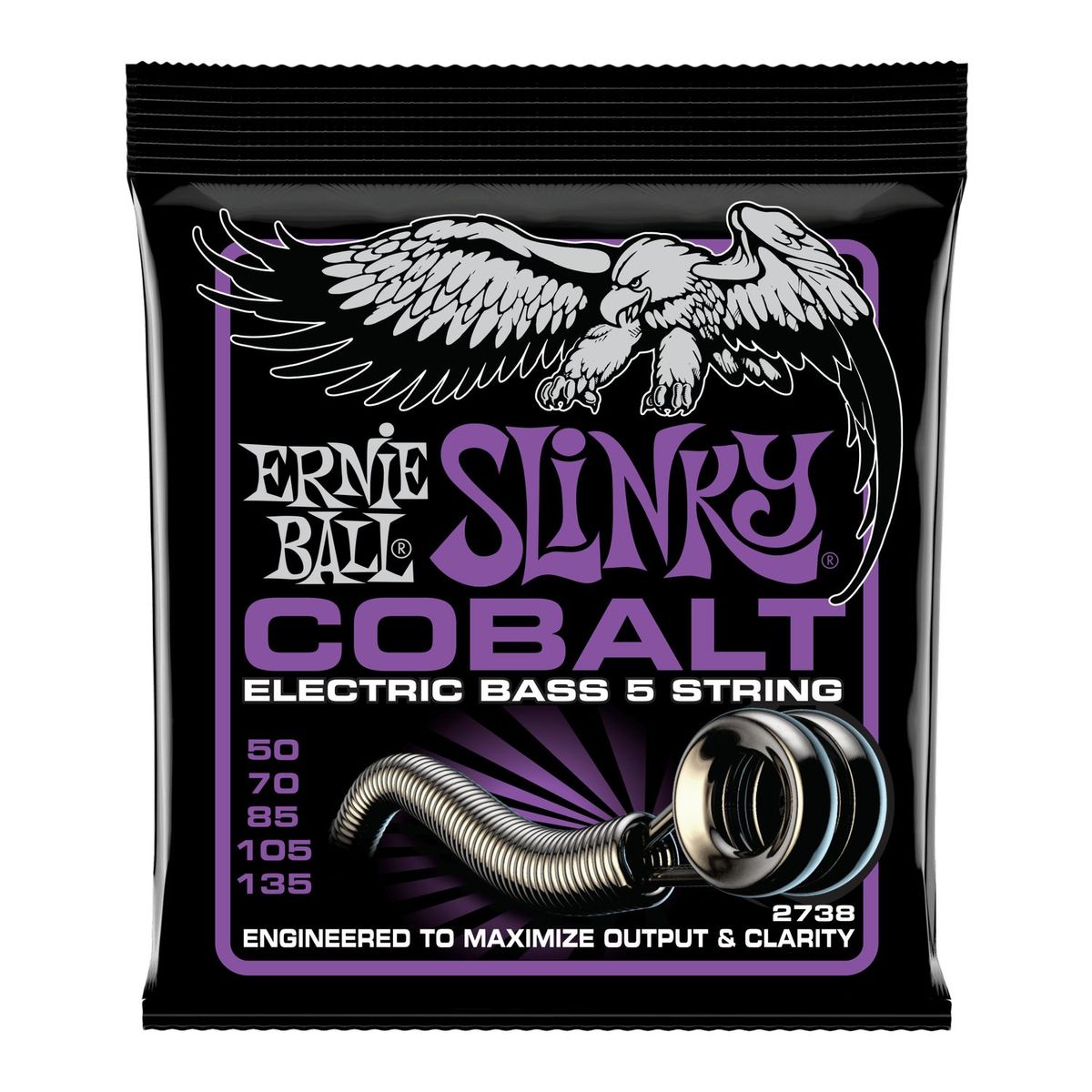 Set bajo eléctrico 5 cuerdas Ernie Ball 50-135 Pwr Slink Cob