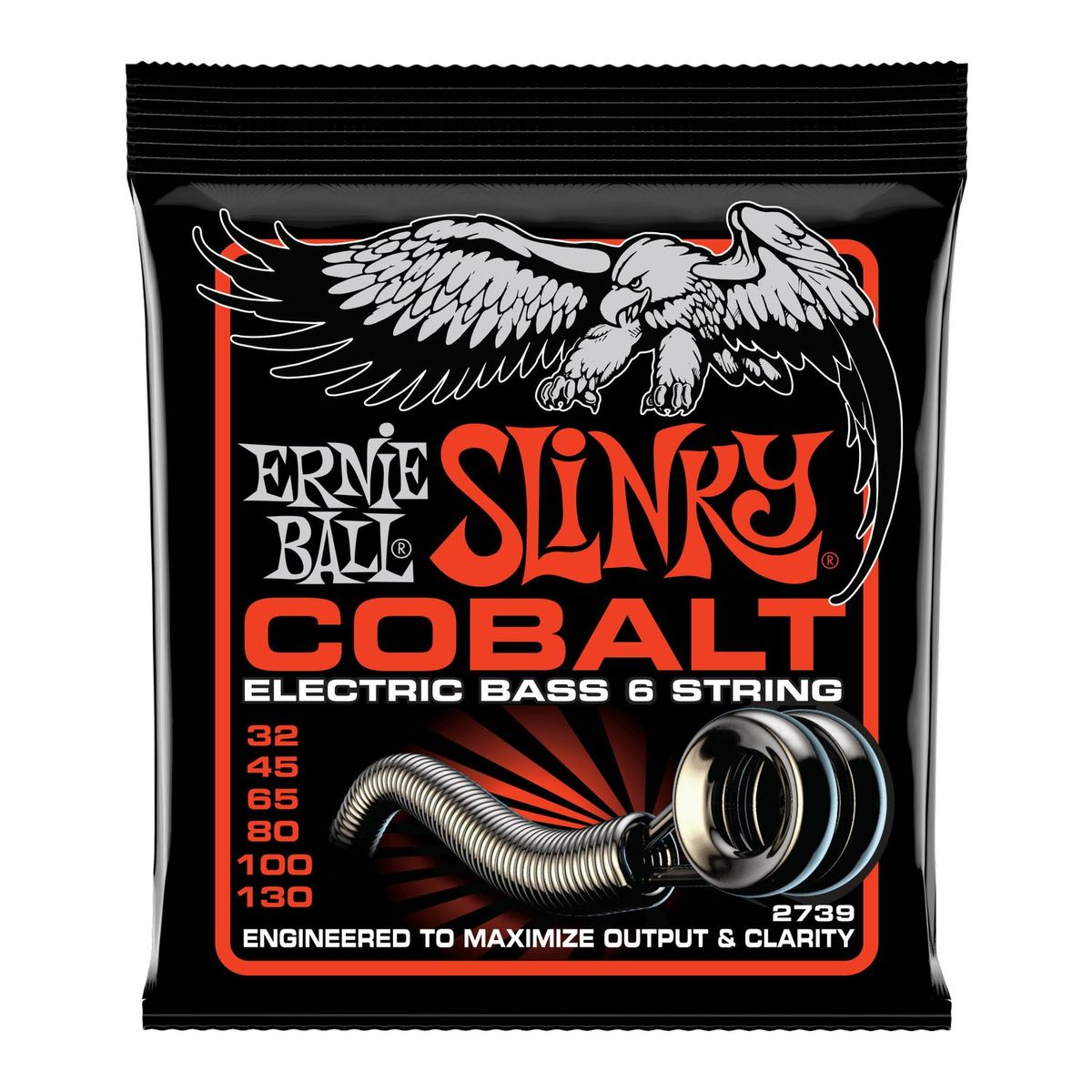 Set bajo 6 cuerdas eléctrico Ernie Ball 32-130 Slinky Cobalt