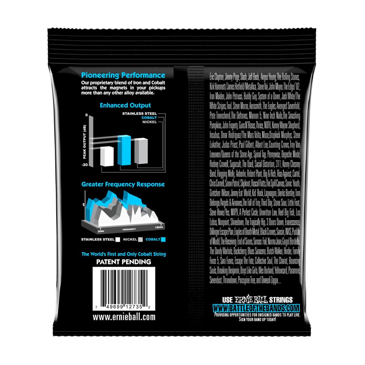 Cuerdas bajo eléctrico Ernie Ball 40-95 Extra Slinky Cobalt