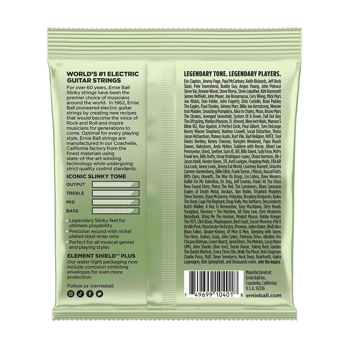 Cuerdas guitarra eléctrica Ernie Ball 12-56 Magnum Slky 2618