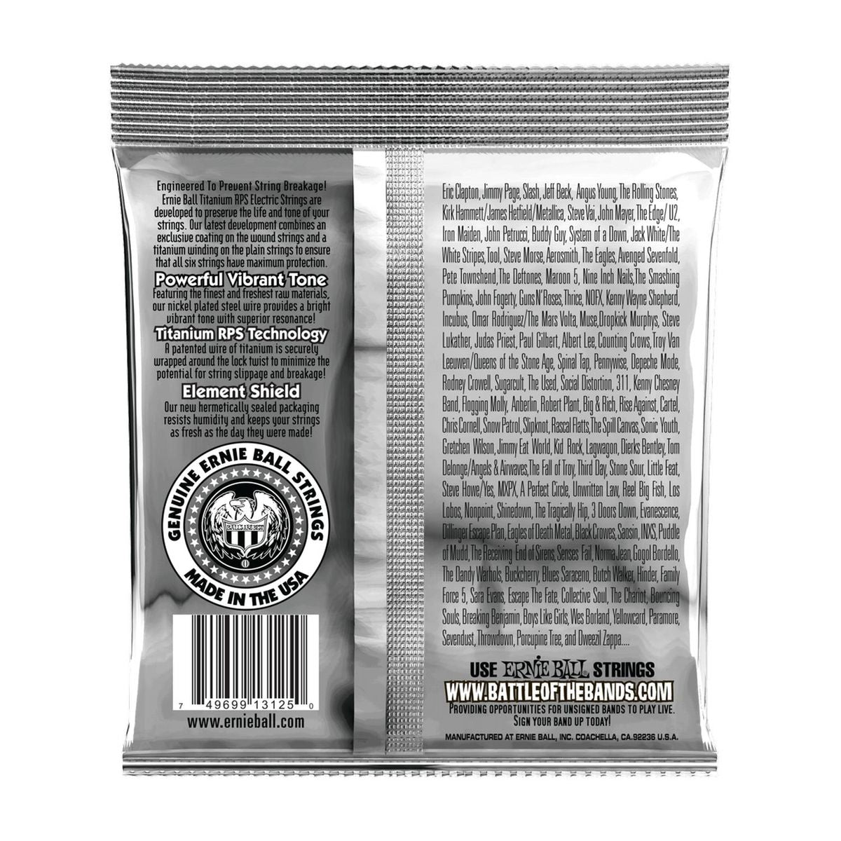 Cuerdas guitarra eléctrica Ernie Ball 8-38 Coated Titan 3125