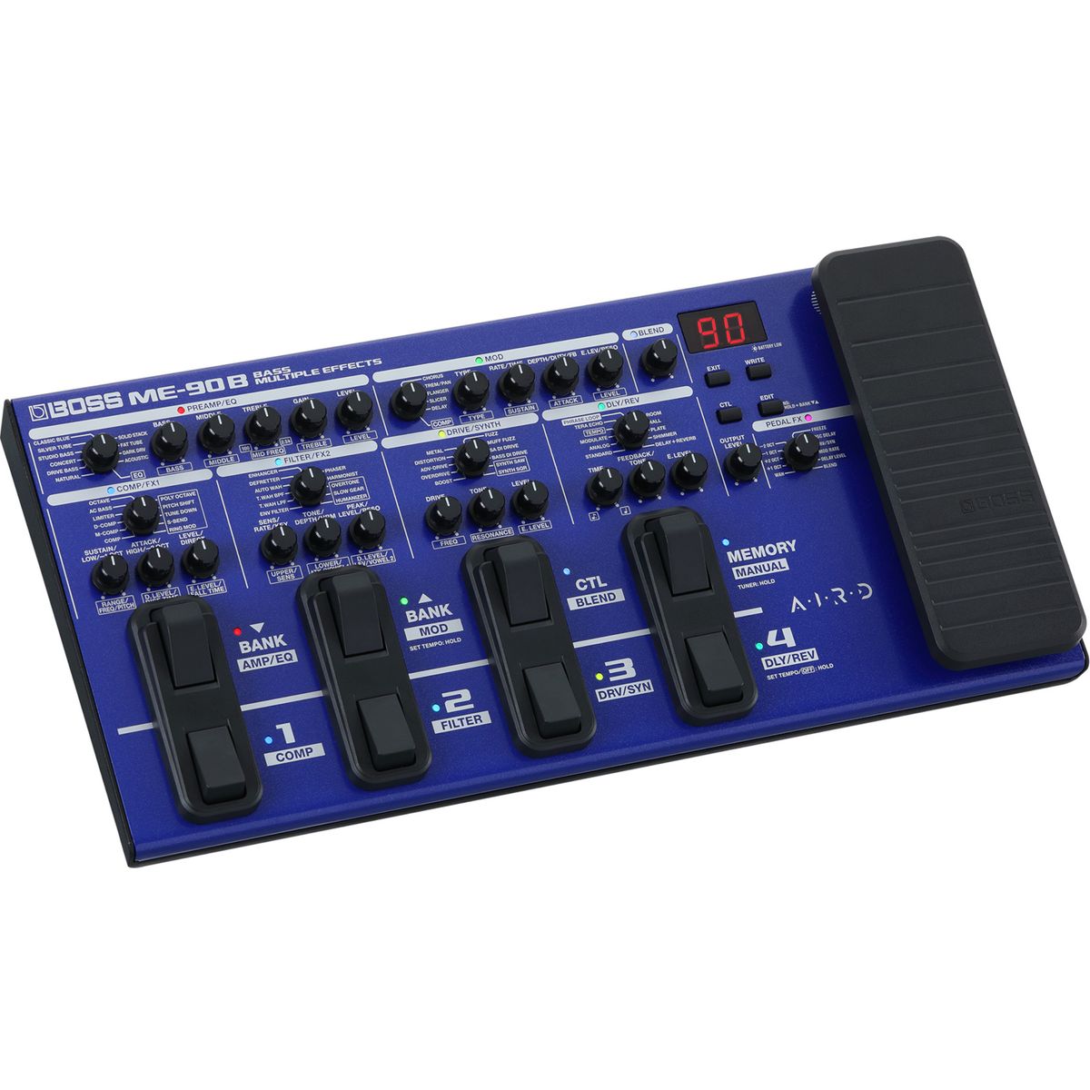Pedalera multiefecto para Bajo Boss ME 90B 61 Efectos, 10 IR