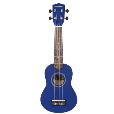 Ukelele soprano Freeman UK201 azul con funda Cuerdas Aquila