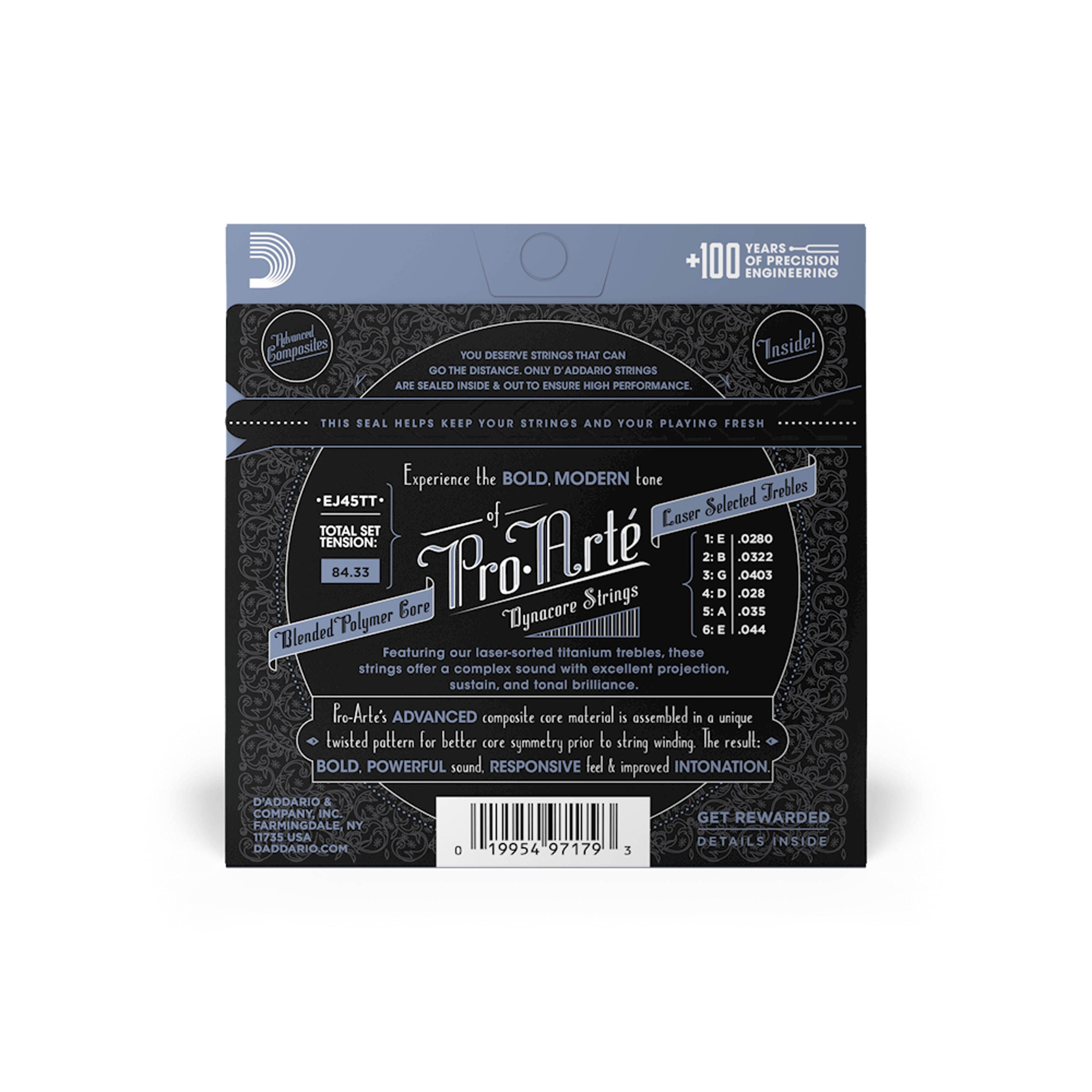 Cuerdas para Guitarra Clásica D'addario EJ45TT Dynacore
