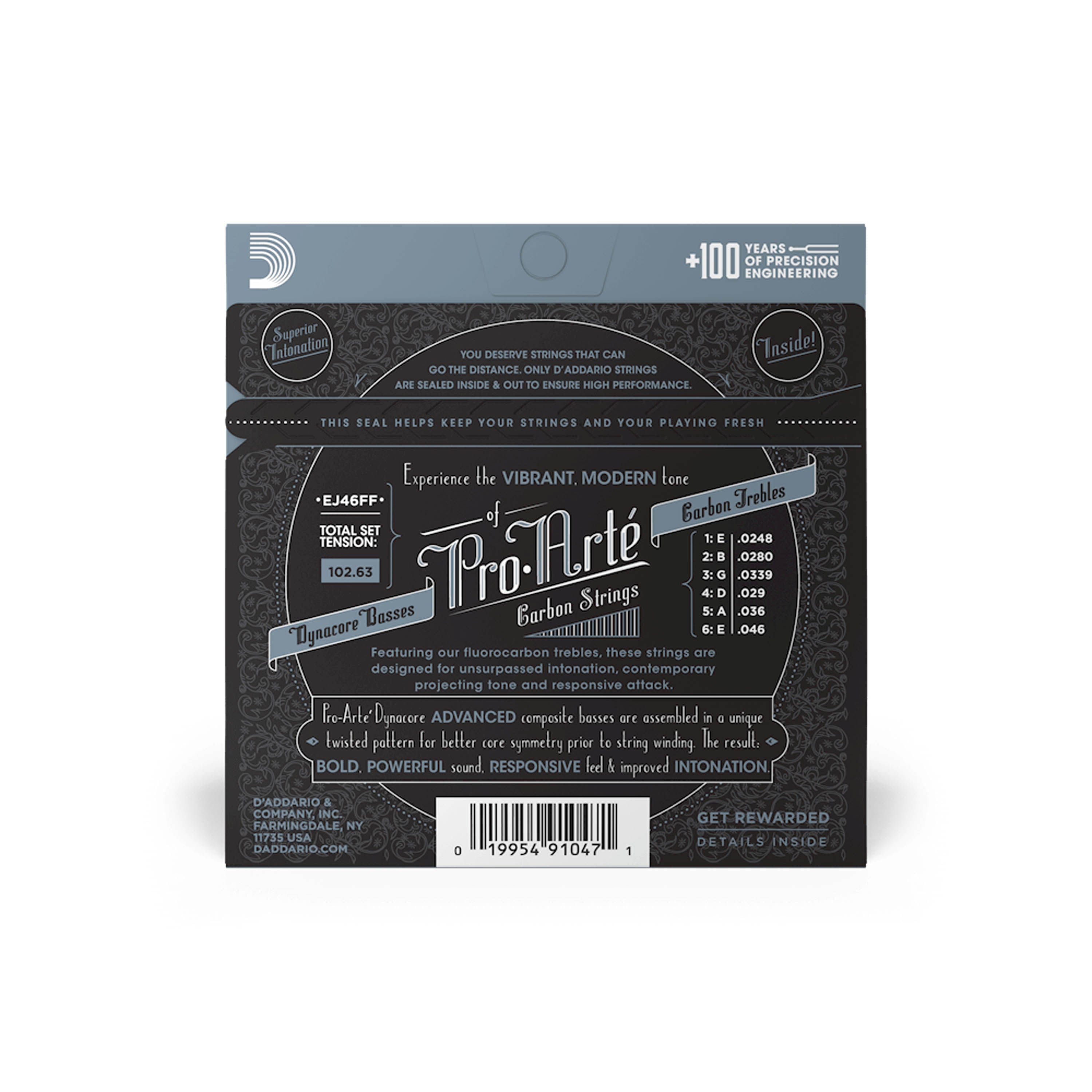 Cuerdas Guitarra Clásica D'addario EJ46FF Tensión Alta