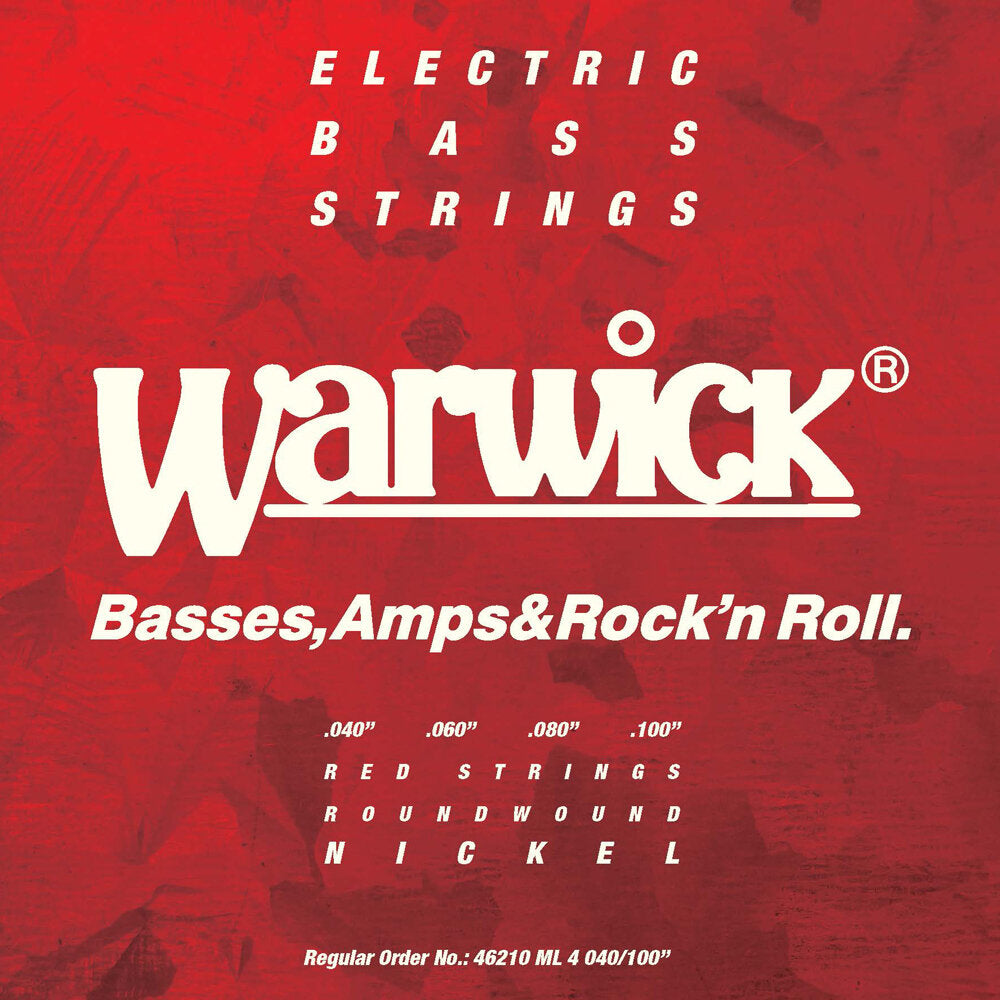 Set de 4 cuerdas para bajo Warwick 46210 ML RED 040-100