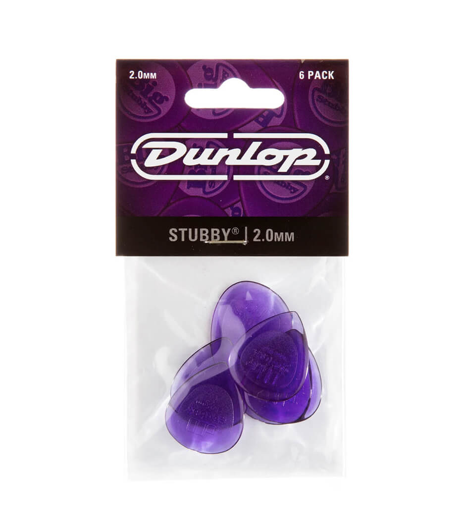 Pack de 6 uñetas Dunlop 474P2.0 Stubby Jazz