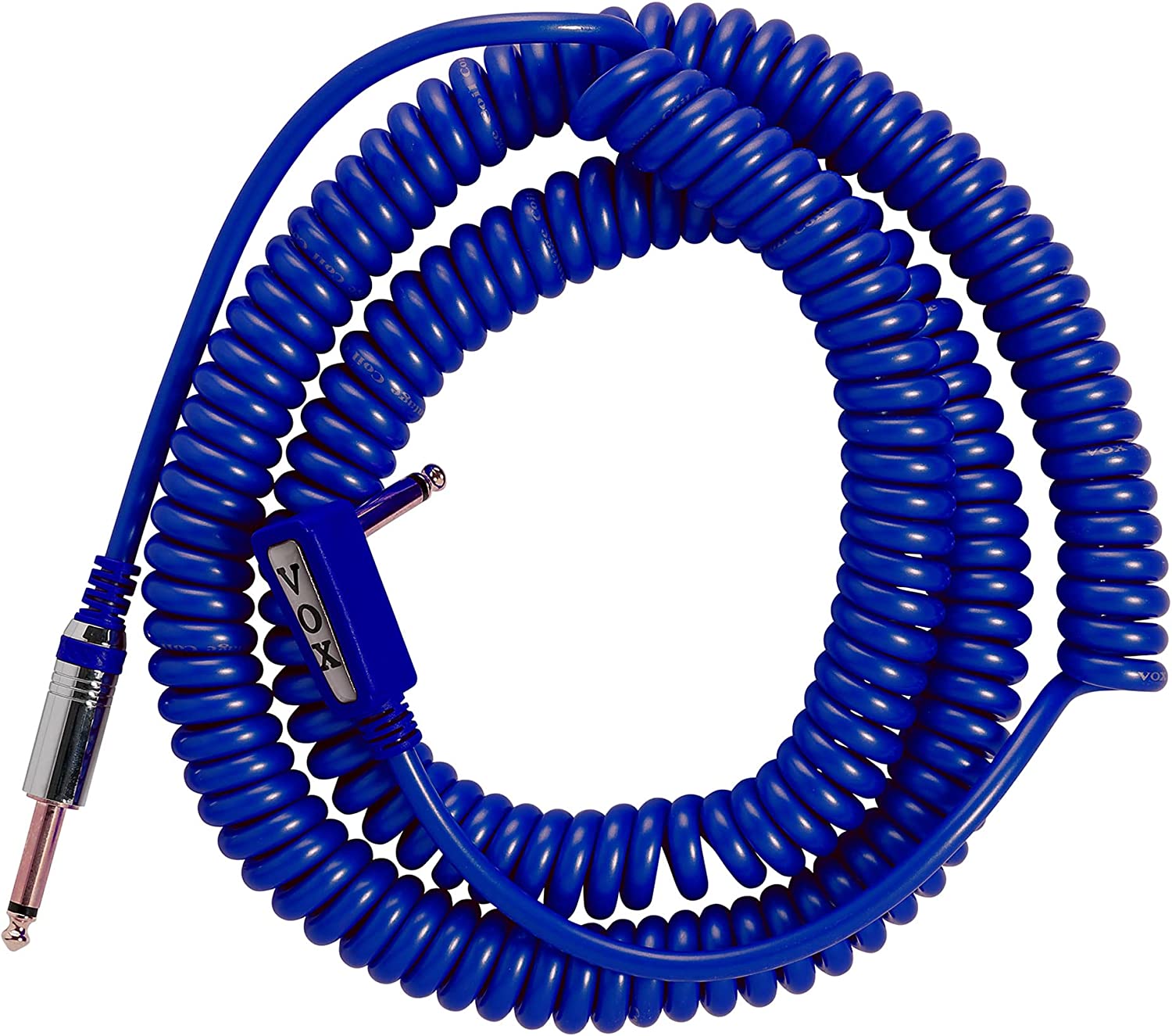 Cable para instrumento Vox VCC-90 en espiral color azul