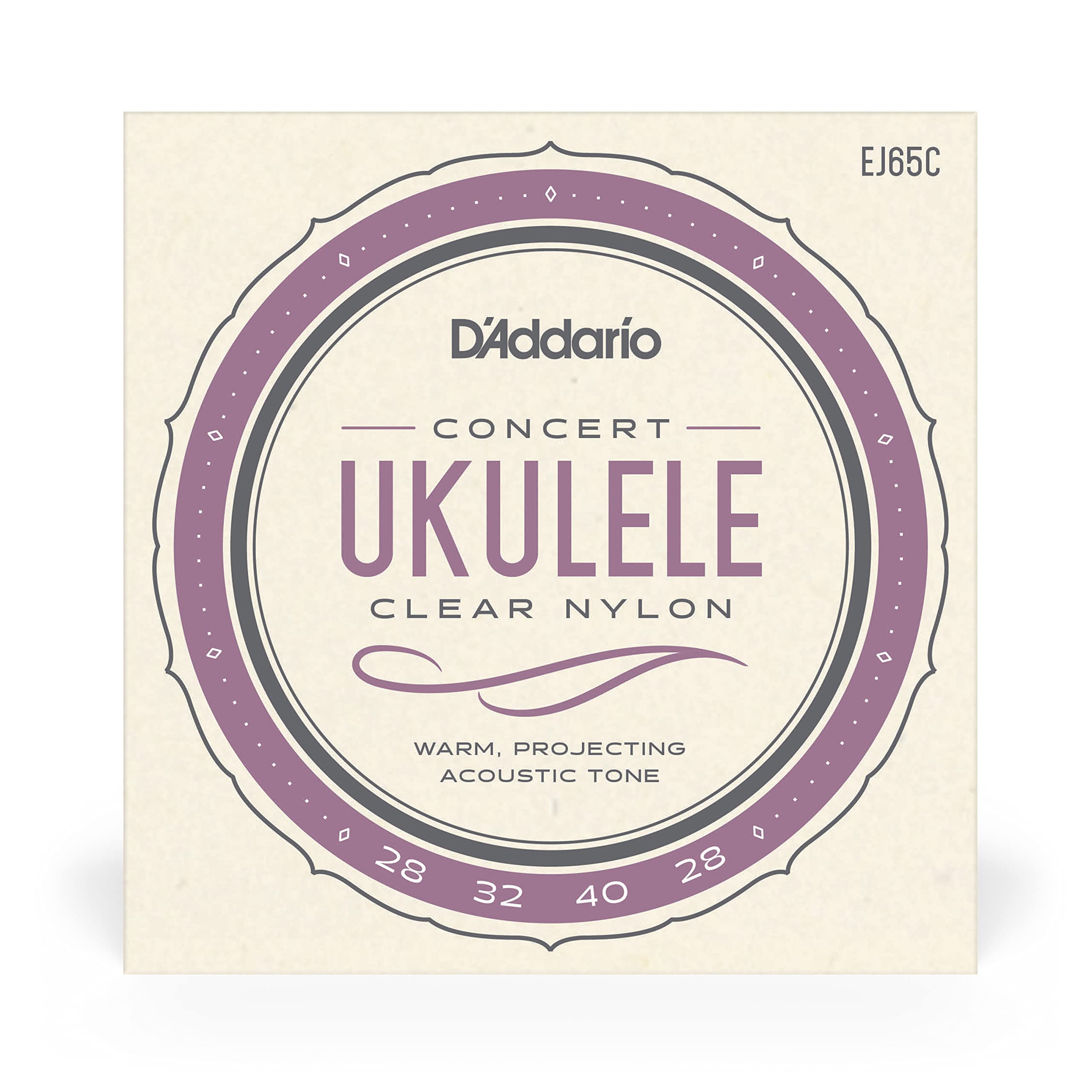 CUERDAS UKELELE DADDARIO EJ65C CONCERT CLEAR NYLON