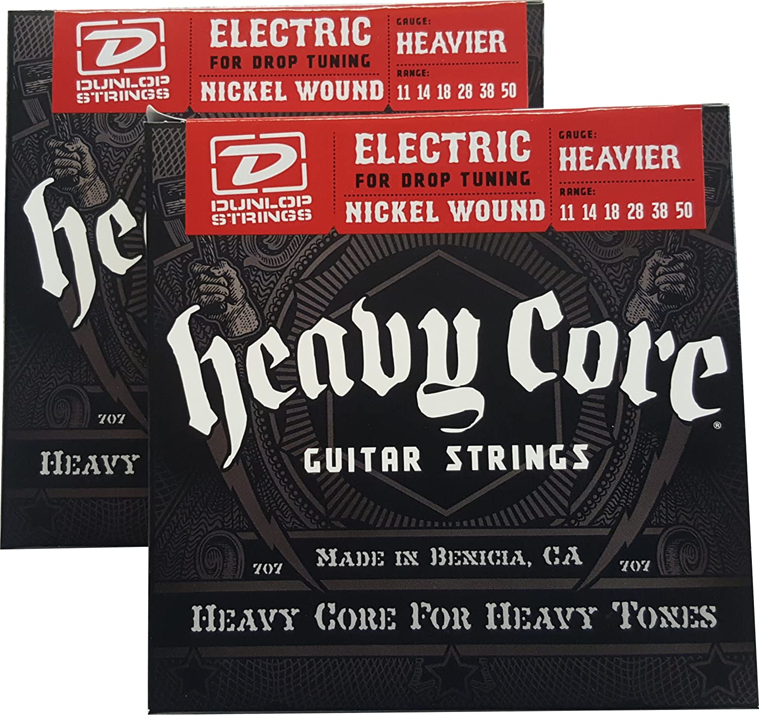 Cuerdas guitarra eléctrica Dunlop DHCN1048 Heavy Core 10-48