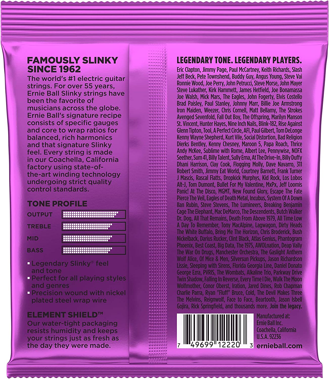 Set Cuerdas Guitarra Electrica 011 Ernie Ball 2220