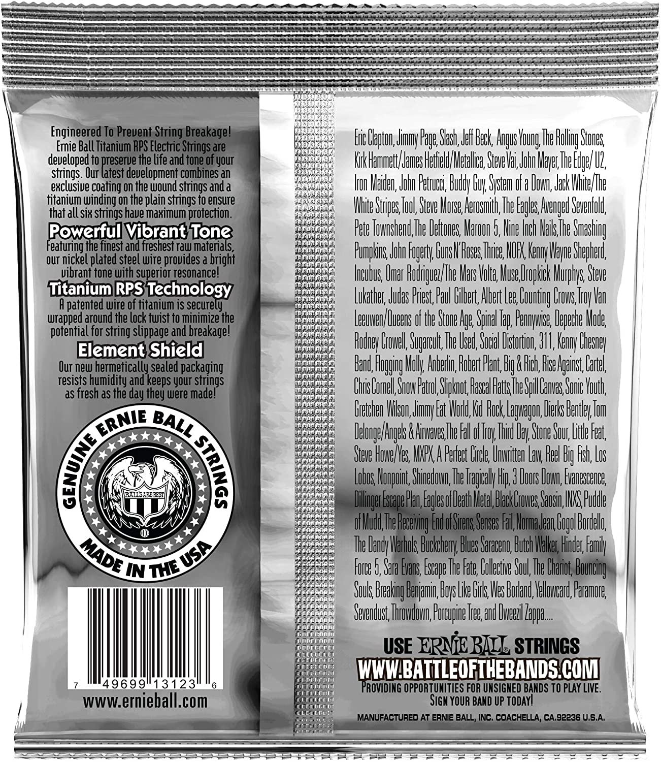 Cuerdas guitarra electrica Ernie Ball 3123 COATED SUPER