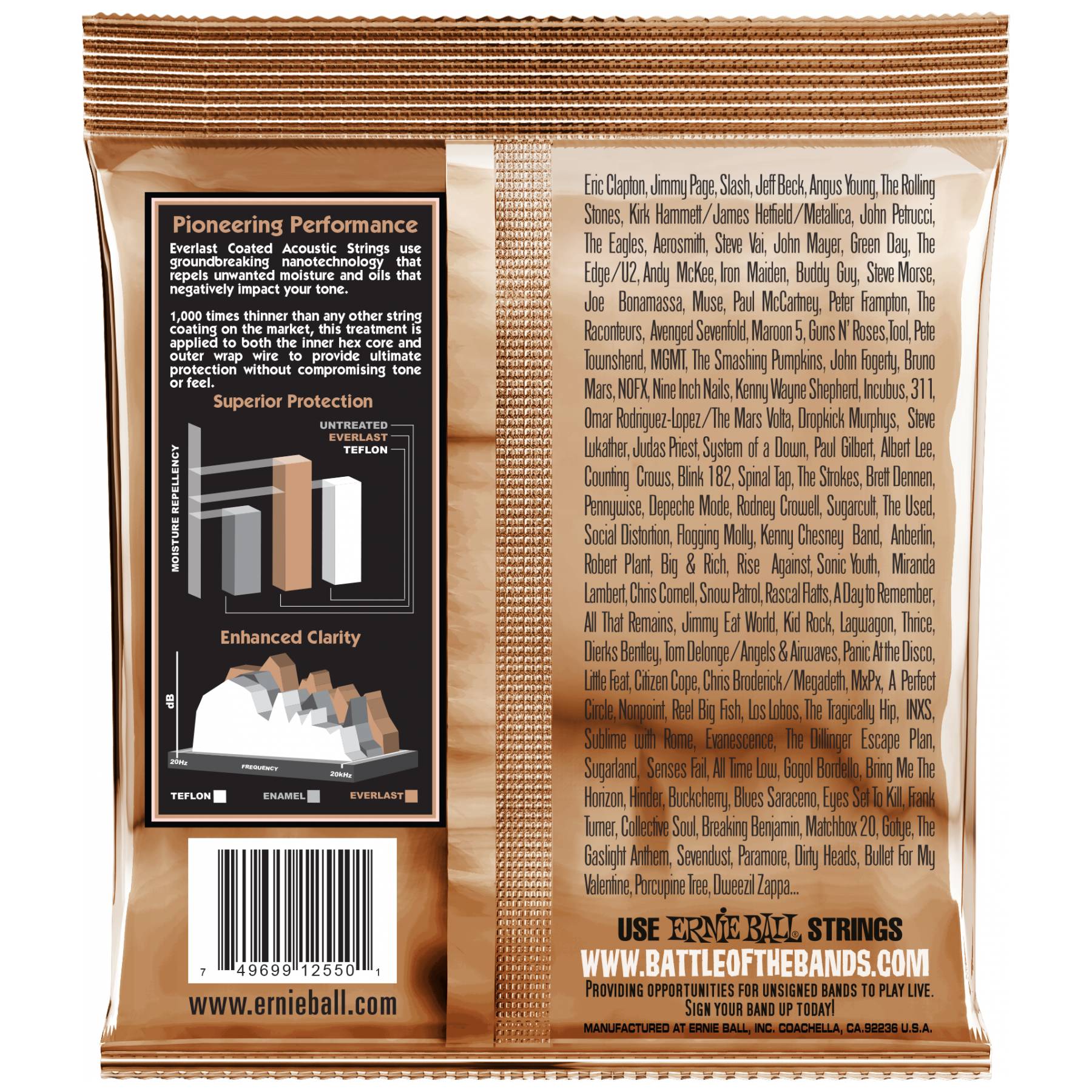 Set de cuerdas para guitarra Folk Ernie Ball 2550 10/50