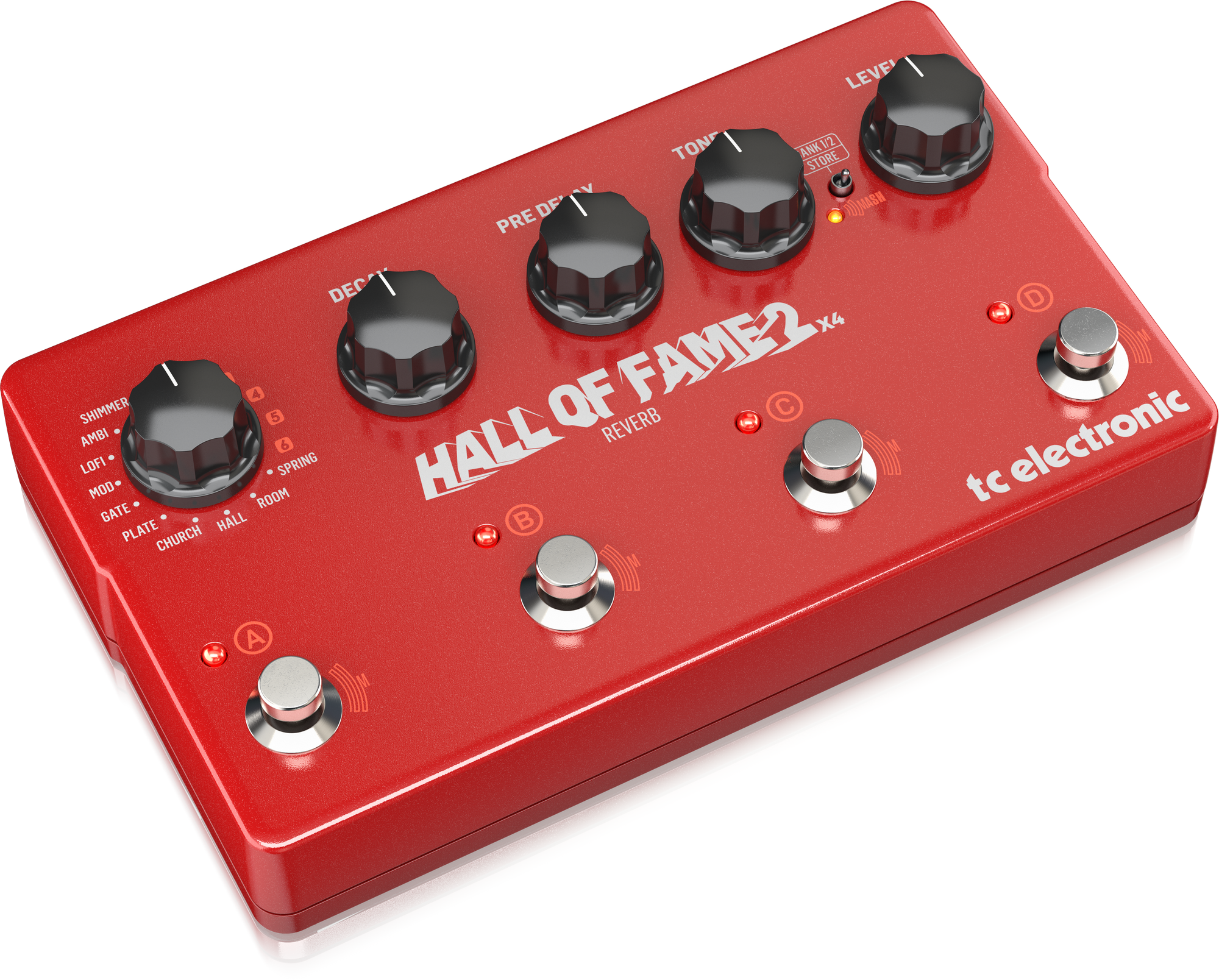 PEDAL REVERB TC ELECTRONIC HALL OF FAME 2 X4 REVERB 4 X MASH