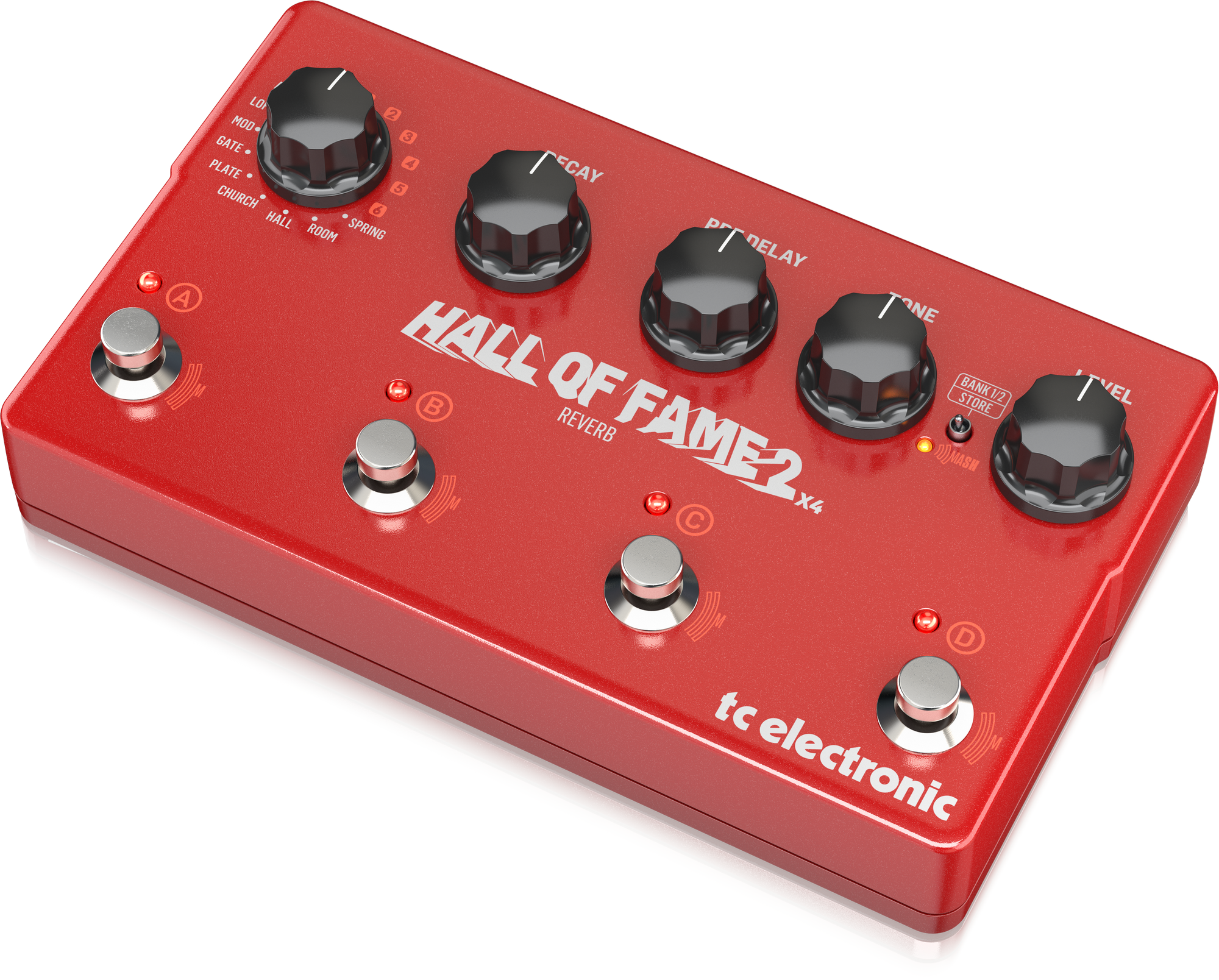 PEDAL REVERB TC ELECTRONIC HALL OF FAME 2 X4 REVERB 4 X MASH