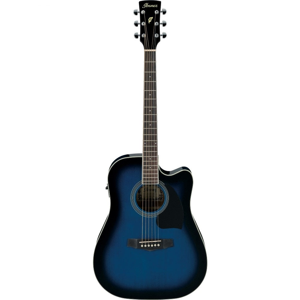 Guitarra electroacústica Metálica Ibanez PF15ECE azul