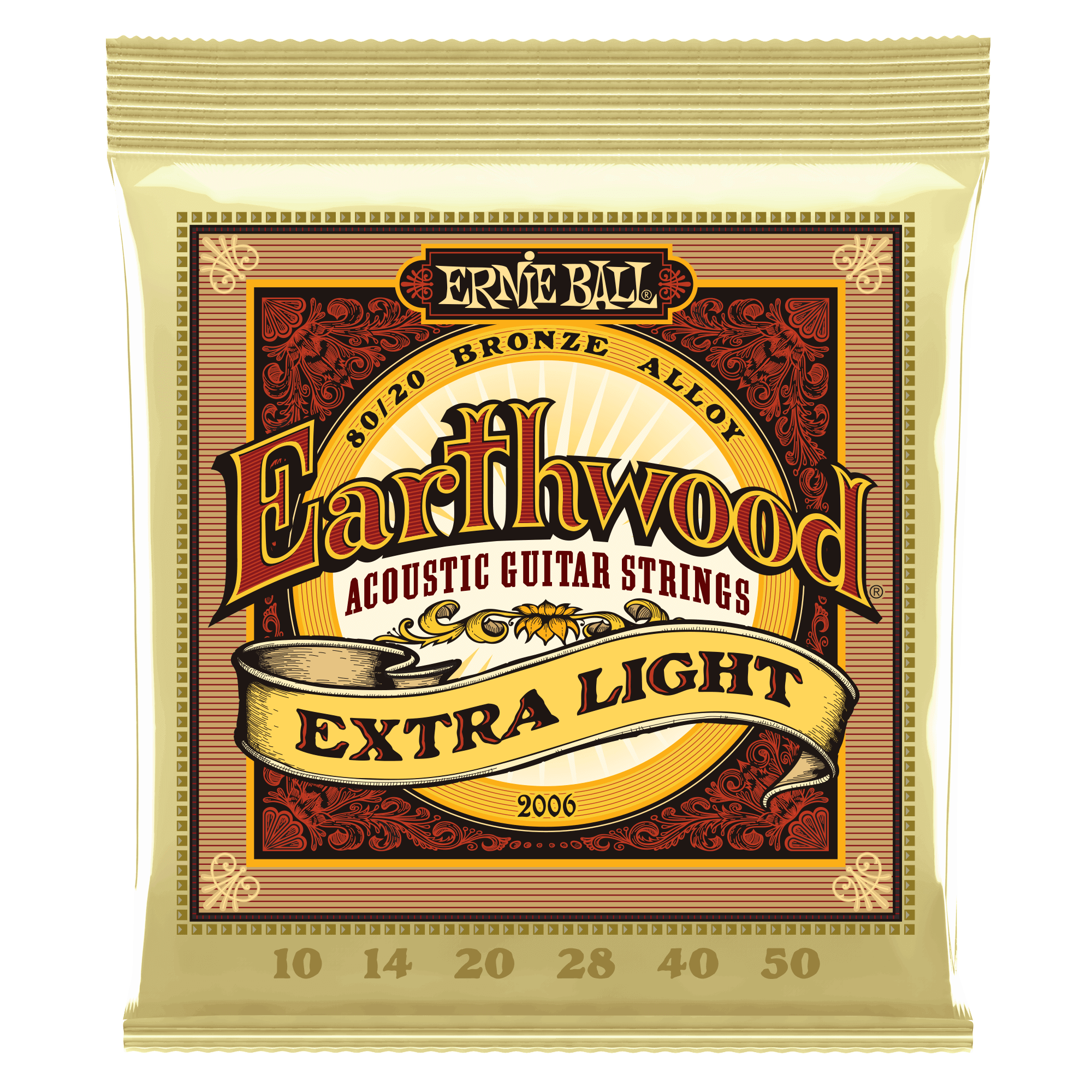 Set de Cuerdas guitarra folk Ernie Ball 2006 EXTRA LIGHT