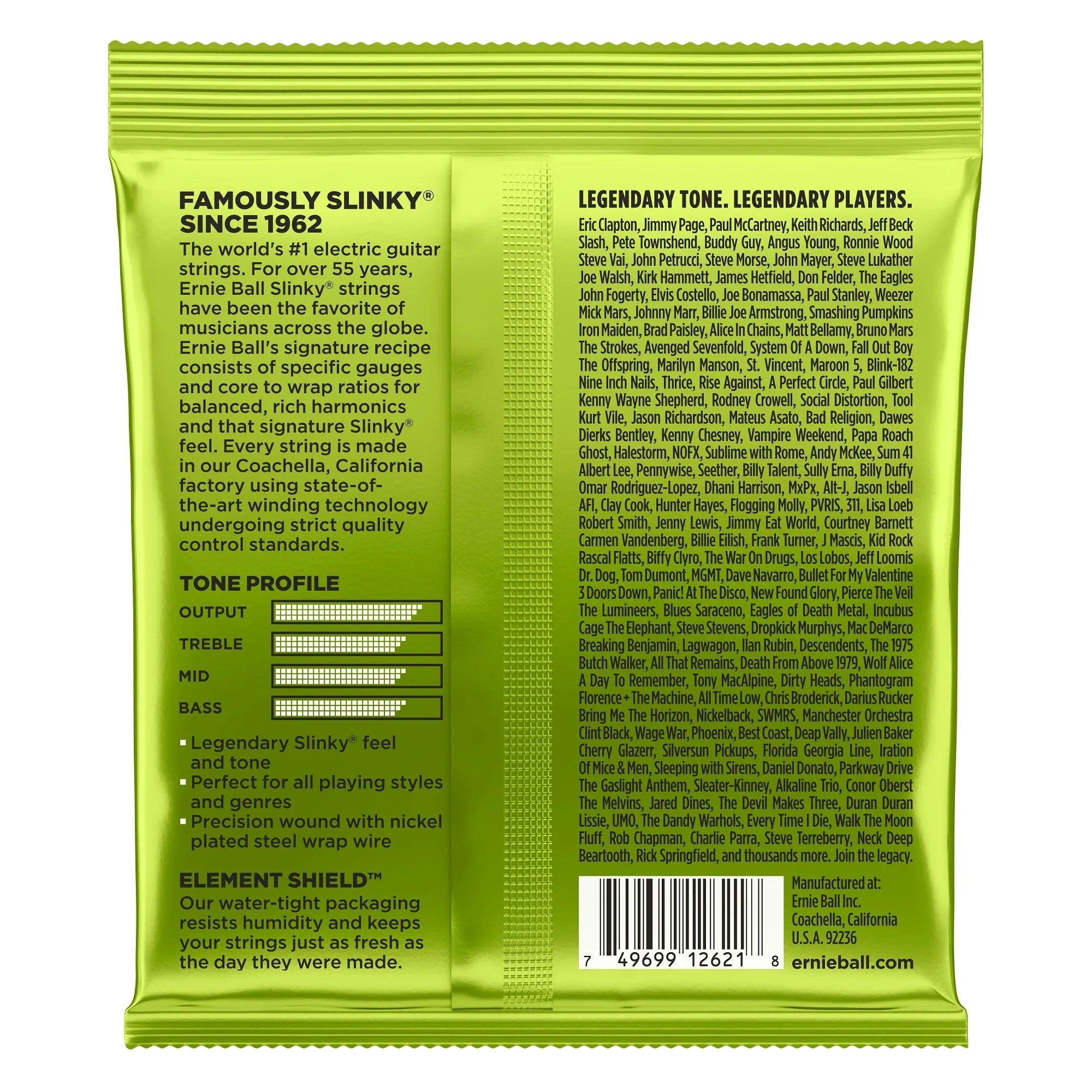 Set Cuerdas guitarra eléctrica Ernie Ball 2621 7 Regular