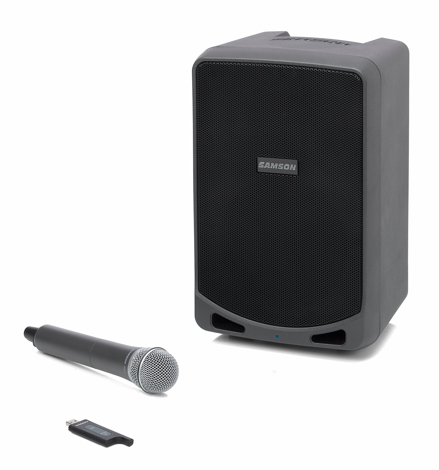 Caja activa con bluetooth Samson XP106W con mic. inalámbrico