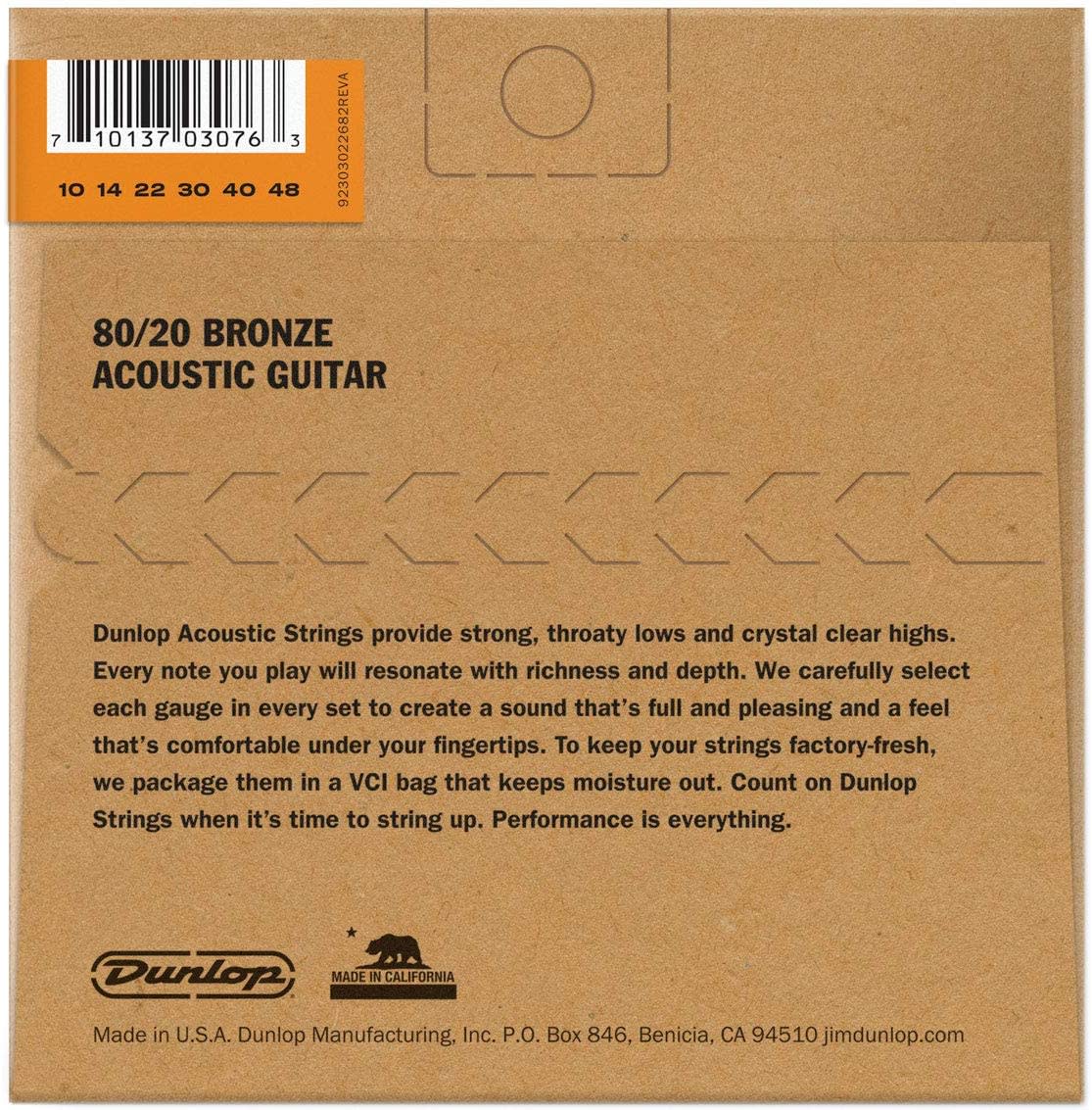 Set de Cuerdas guitarra acústica Metal Dunlop DAB1048