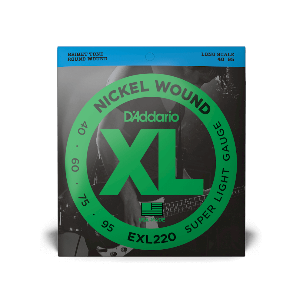 Set de cuerdas de bajo D'addario EXL220 Super Light 40-95