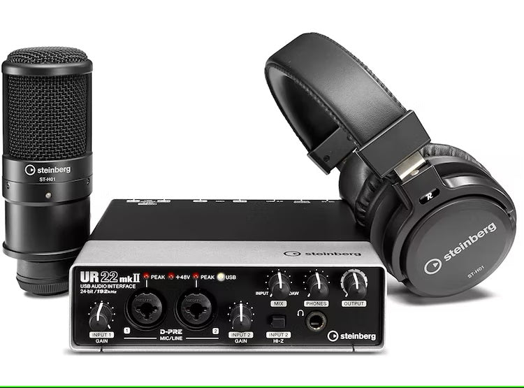 PACK RECORDING DE INTERFAZ DE AUDIO STEINBERG UR22 MKII