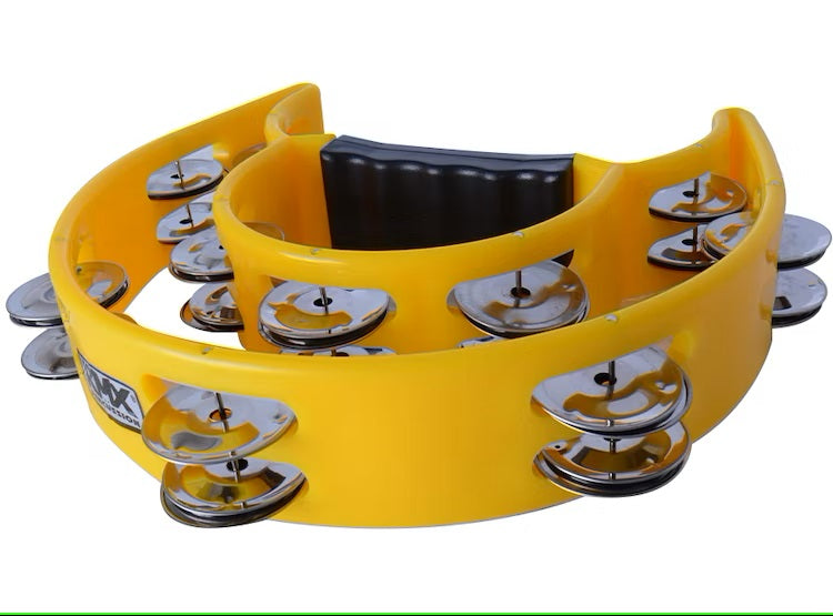 Pandero medialuna Baldassare PTWJ220Y color amarillo
