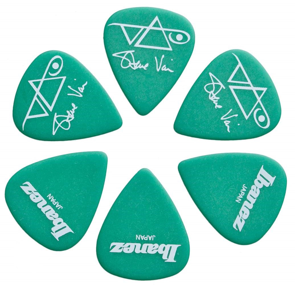 Pack de 6 uñetas Ibanez B1000SV GR Steve Vai verde