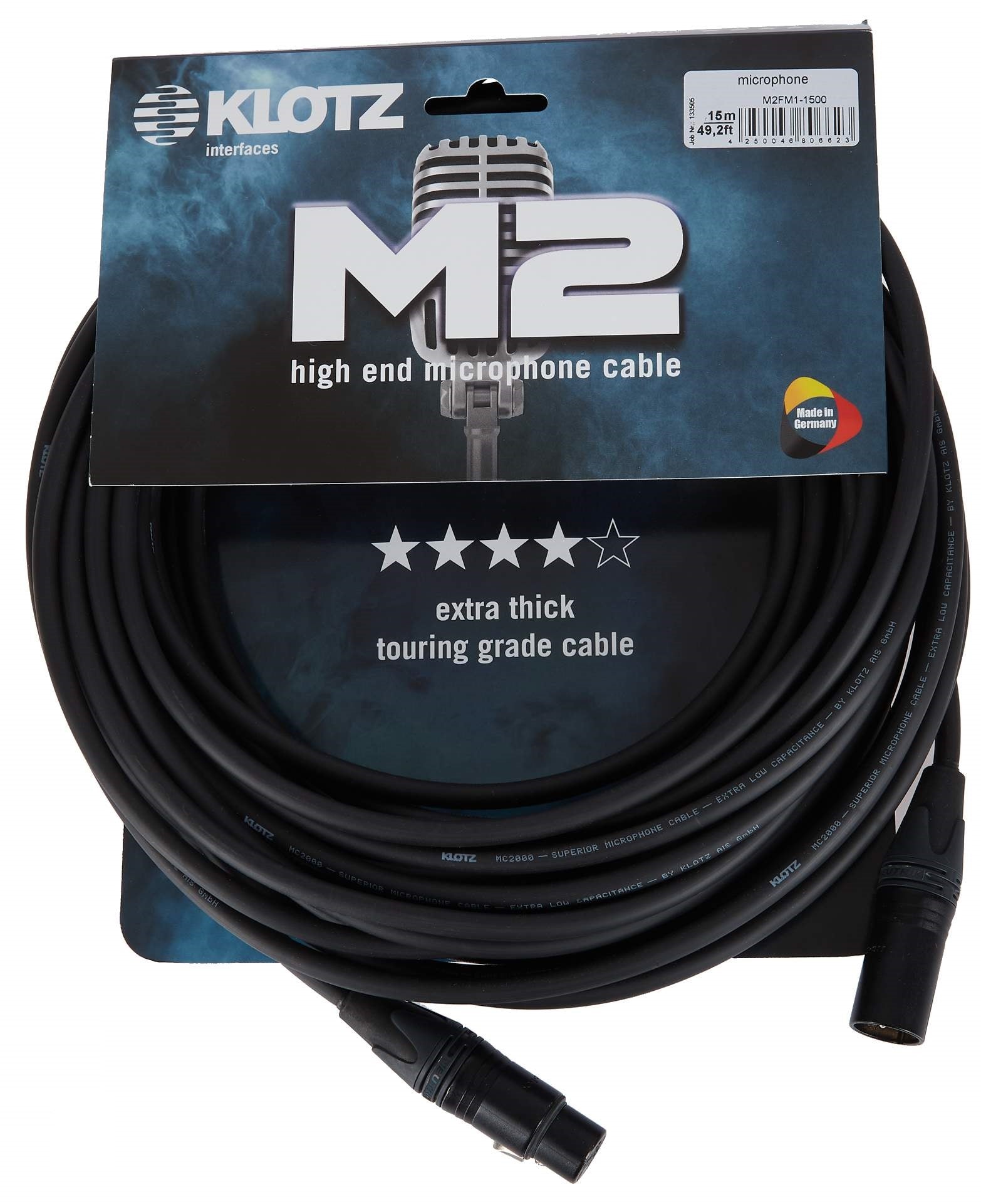 Cable de micrófono Klotz M2FM1-1500 15 metros