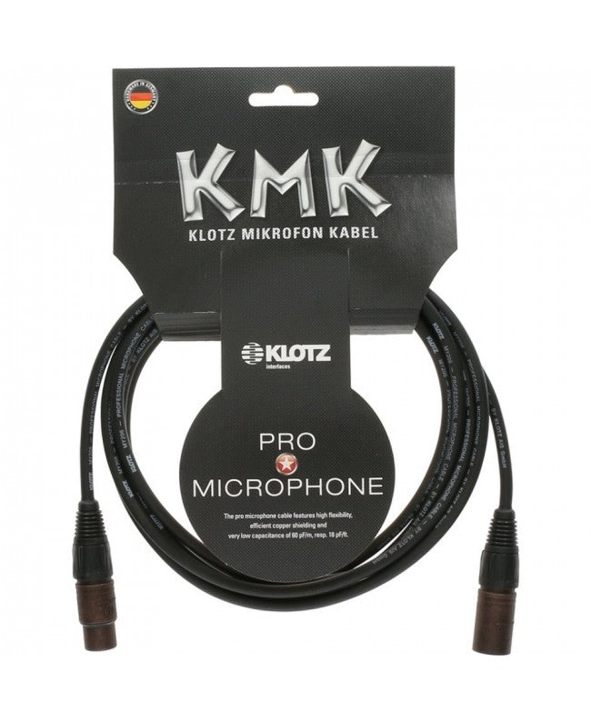 Cable de micrófono Klotz XLR M1FM1K1000 10 mts color negro