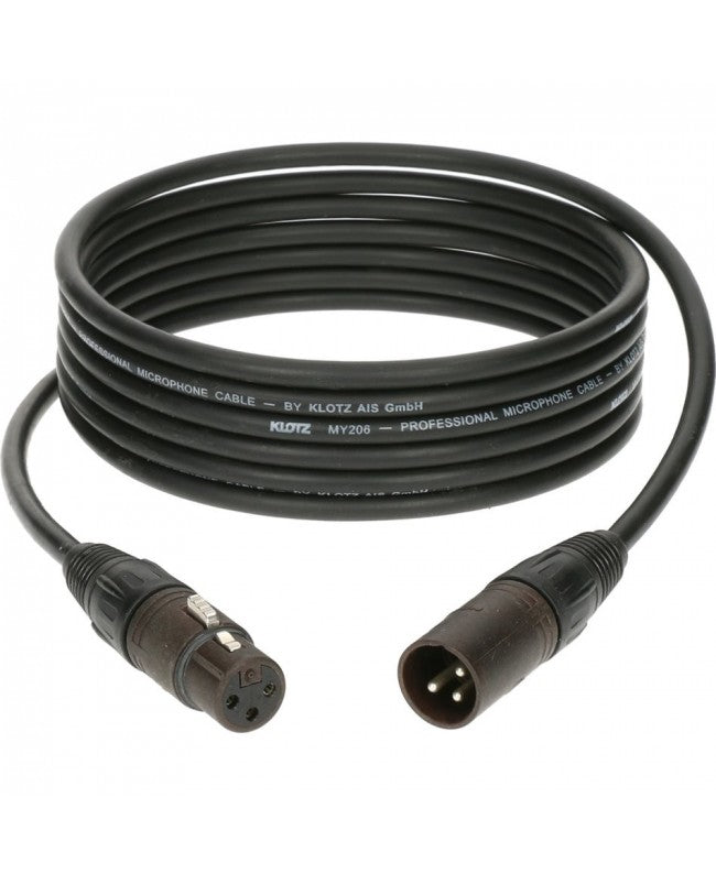Cable de micrófono Klotz XLR M1FM1K1000 10 mts color negro