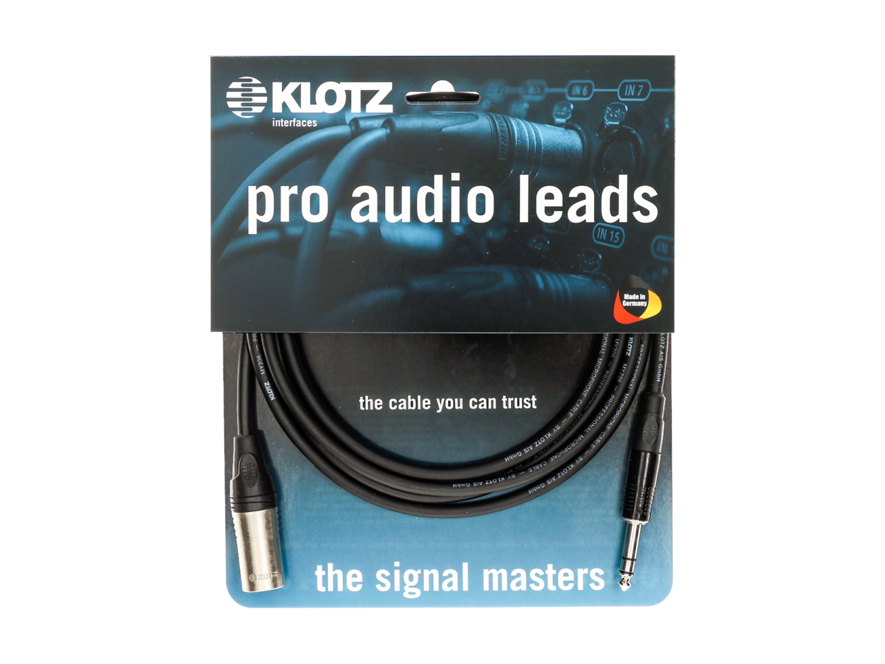 Cable XLR macho-Plug stereo Klotz M1MS1K0300 3 metros