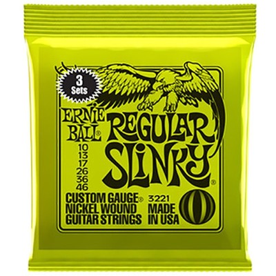 Pack de 3 set de cuerdas para guitarra Ernie Ball 2221 10/46
