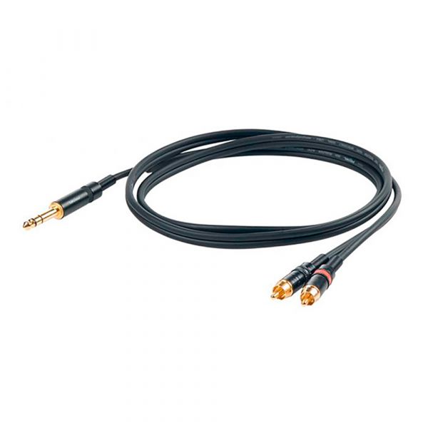 Cable de audio Proel Y CHLP215LU5,  3.5ST - 2x RCA M 5M