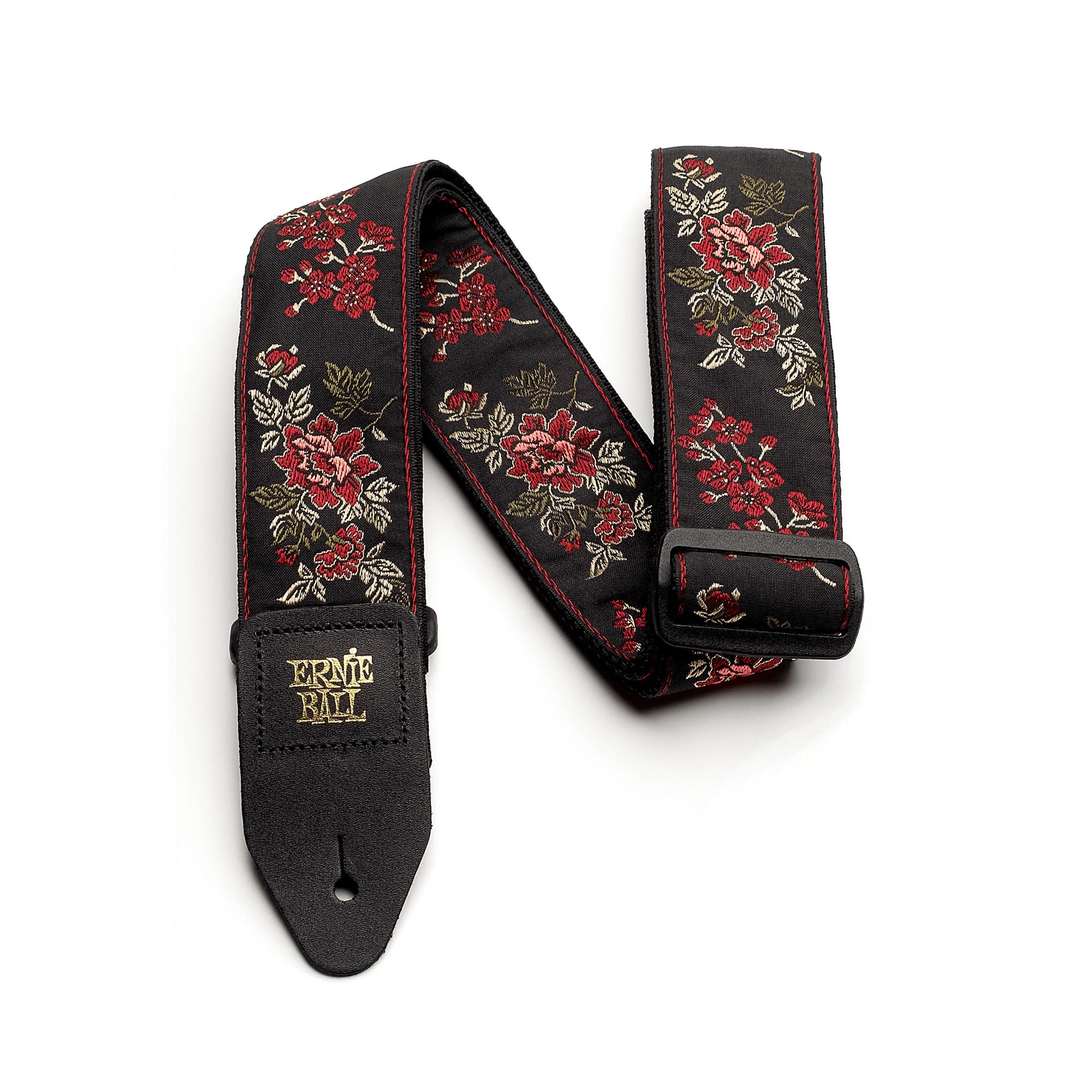 CORREA DE GUITARRA ERNIE BALL RED ROSE JACQUARD P04142