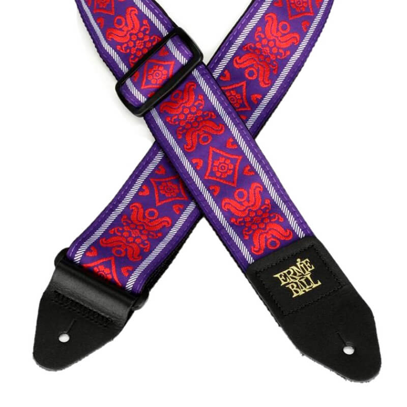 CORREA DE GUITARRA ERNIE BALL ROYAL FLUSH RED JACQUARD