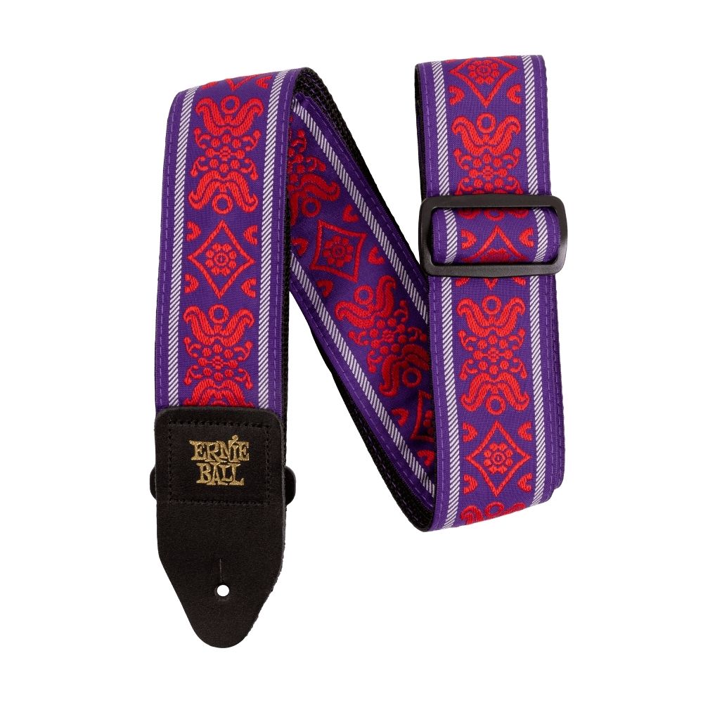 CORREA DE GUITARRA ERNIE BALL ROYAL FLUSH RED JACQUARD