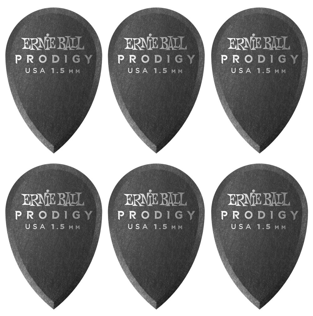 Pack de 6 uñetas Ernie Ball Prodigy 1.5 mm Made In Usa
