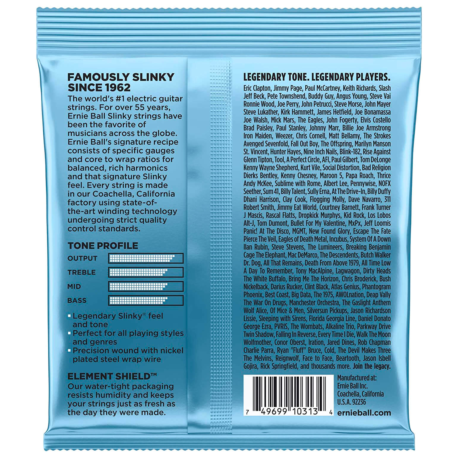 Cuerdas Guitarra Eléctrica Ernie Ball 2212 Primo Sl. 9.5-44