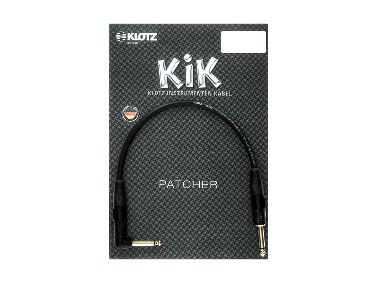 Cable patch de extremos recto y curvo Klotz KIKPK030RR