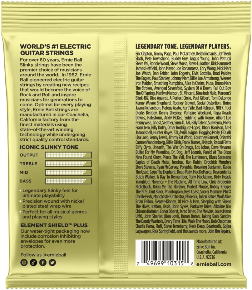 Cuerdas Guitarra Eléctrica Ernie Ball 2214 Mammoth Slk 12-62