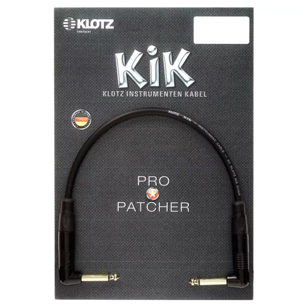 Cable Patch con conectores angulados Klotz KIKPK020RR 20cm
