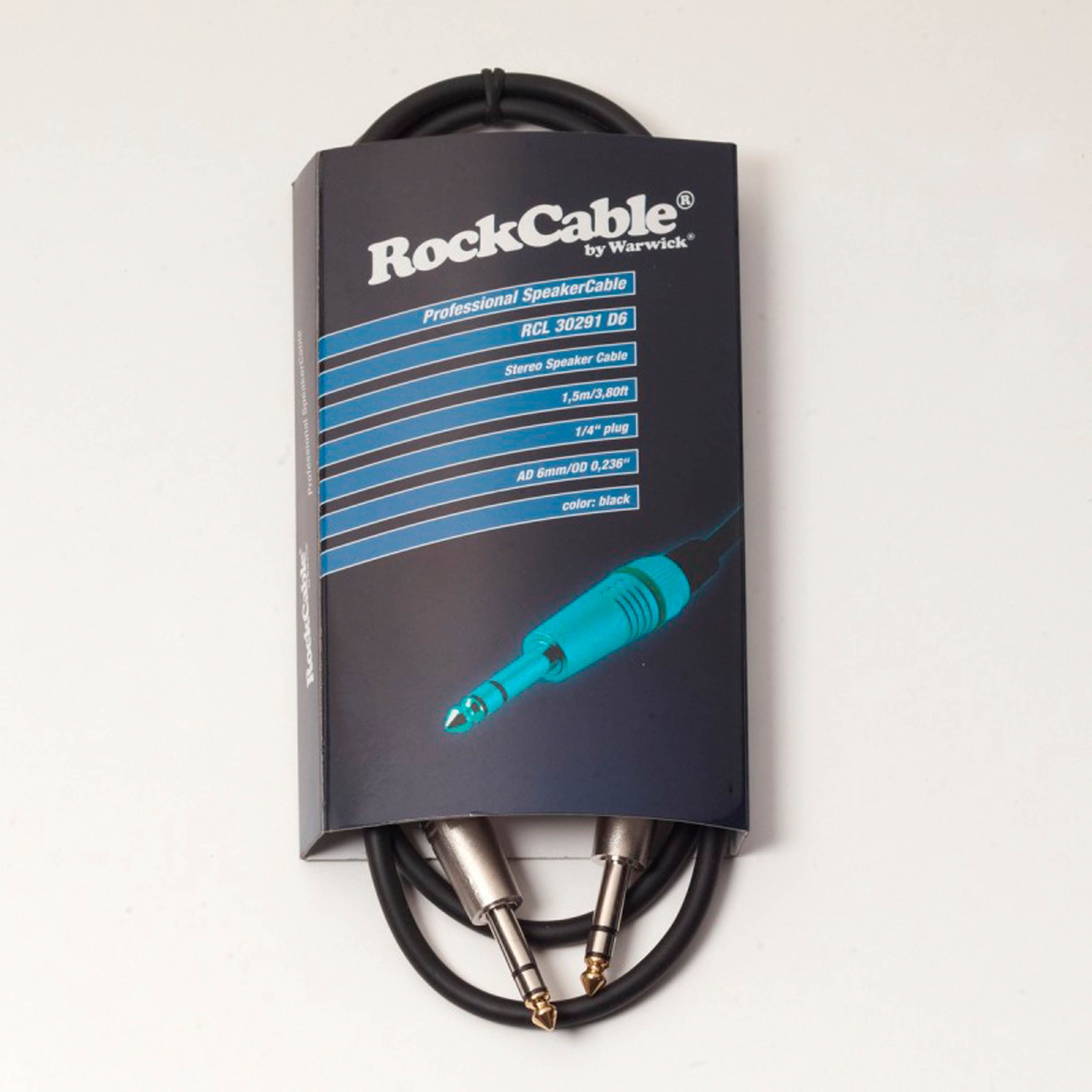 Cable TRS Jack 6,3mm Rockcable RCL 30291 D6 1.5m